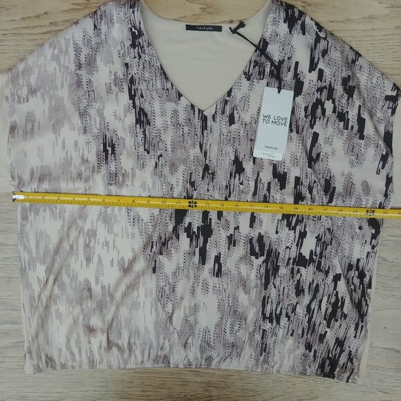 NEW WITH TAGS Taifun Germany 16 soft silky viscose blouse top shirt abstract - Picture 13 of 16